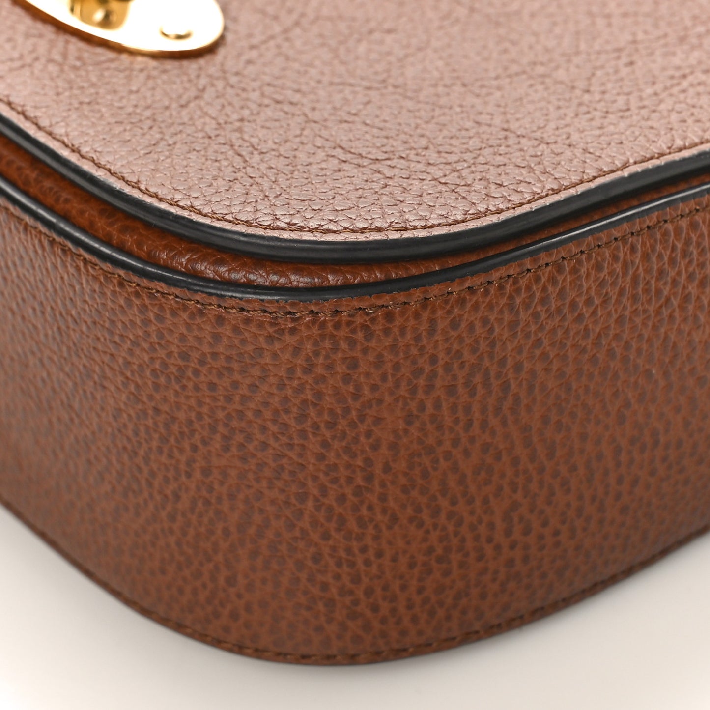 Natural Grained Calfskin Small Darley Satchel Oak