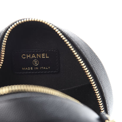 Chanel Caviar Quilted Round Filigree Crossbody Black 6 of 11