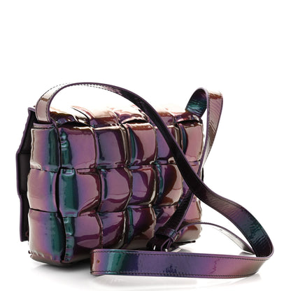 Bottega Veneta Glossy Nail Polish Nappa Maxi Intreccio Padded Cassette Crossbody Bag Holographic 3 of 13