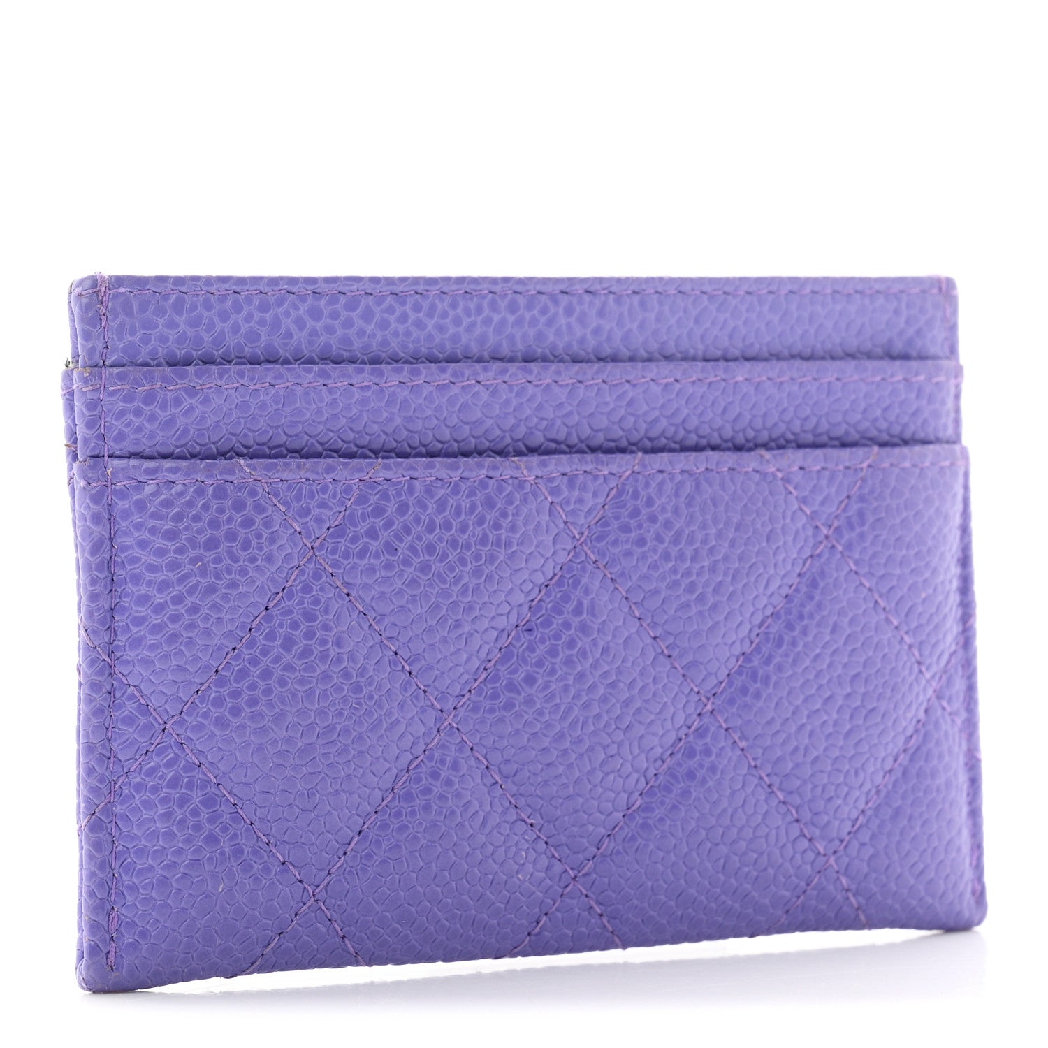 Chanel Caviar Quilted Incognito Card Holder Purple 3 of 9