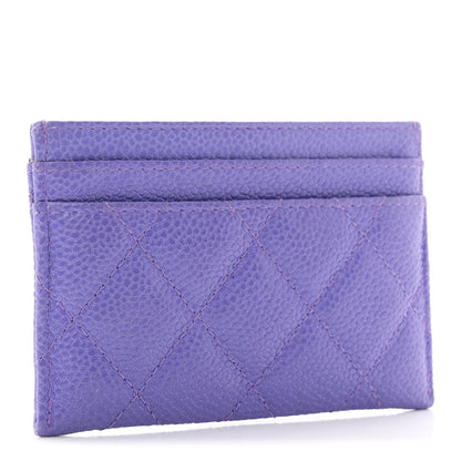 Chanel Caviar Quilted Incognito Card Holder Purple 3 of 9