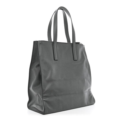 Prada Saffiano Travel Shopping Tote Mercurio 3 of 13