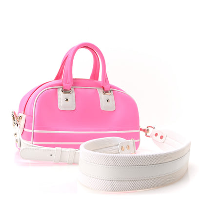 Christian Dior Calfskin Small Dior Vibe Zip Bowling Bag Pink Multicolor 2 of 9