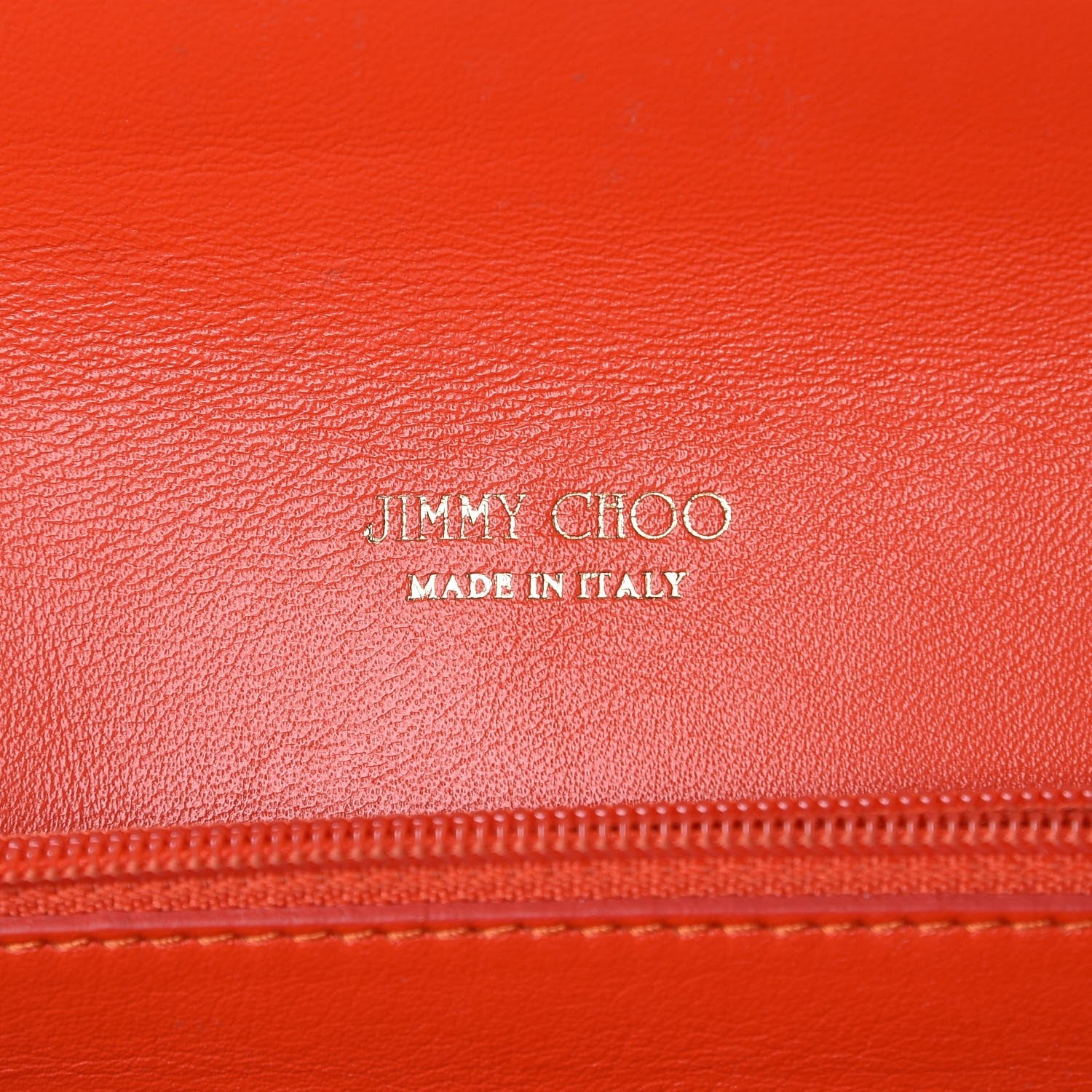 Jimmy Choo Patent Reese Clutch Wallet Orange 6 of 7