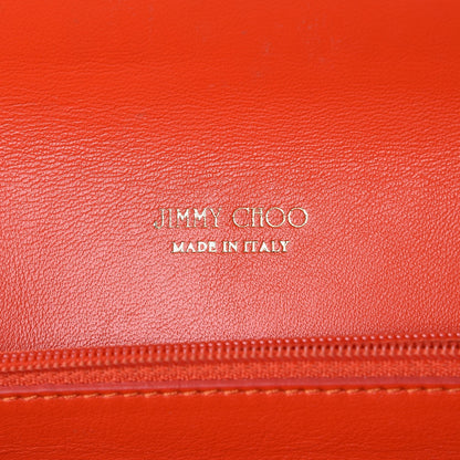 Jimmy Choo Patent Reese Clutch Wallet Orange 6 of 7