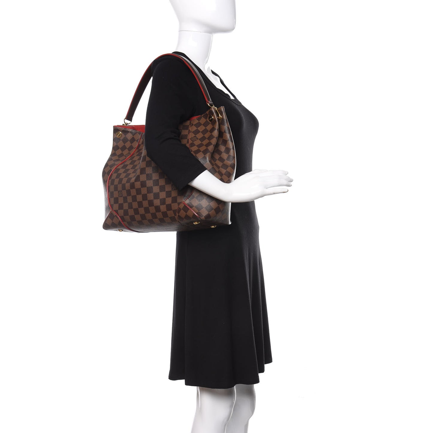 Damier Ebene Caissa Hobo Cherry