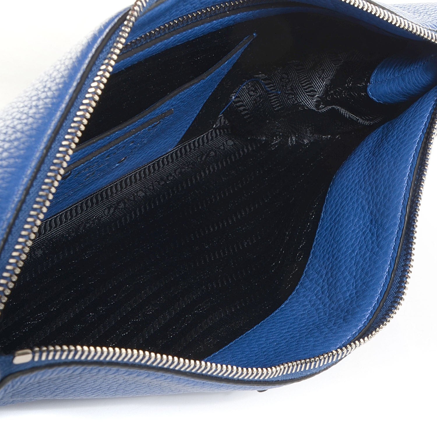 Prada Vitello Daino Clutch Royal 8 of 12