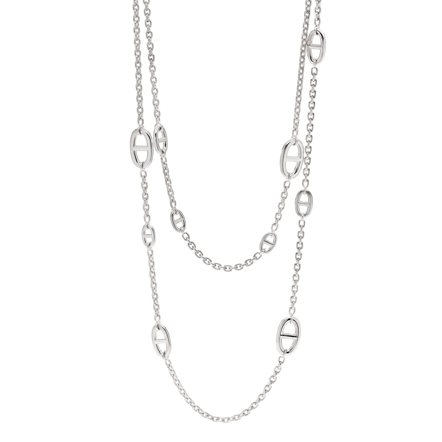 Hermes Sterling Silver Farandole Necklace 120 1 of 5