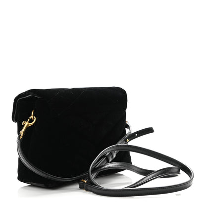 Saint Laurent Velvet Y Quilted Monogram Toy Loulou Chain Satchel French Black 3 of 12