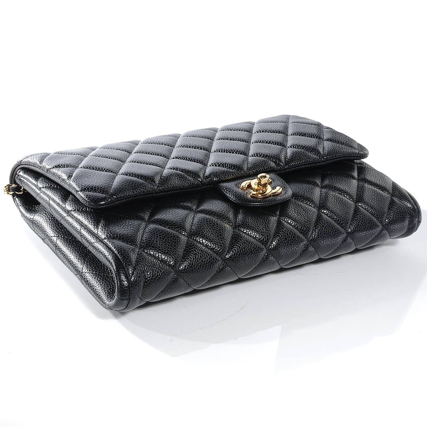 Chanel Caviar Quilted Clutch with Chain Black 4 of 8