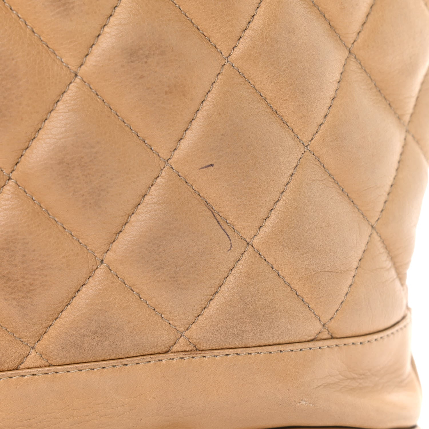 Chanel Lambskin Quilted Shopper Tote Beige 11 of 18