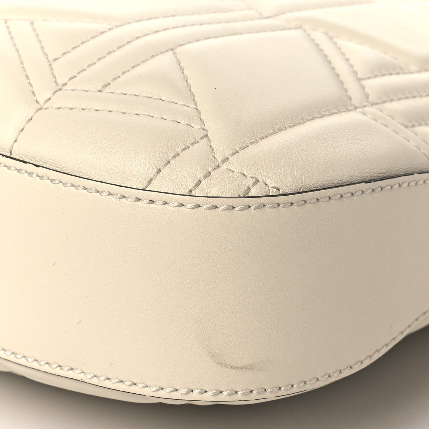 Calfskin Web Quilted Small Dionysus Hobo White