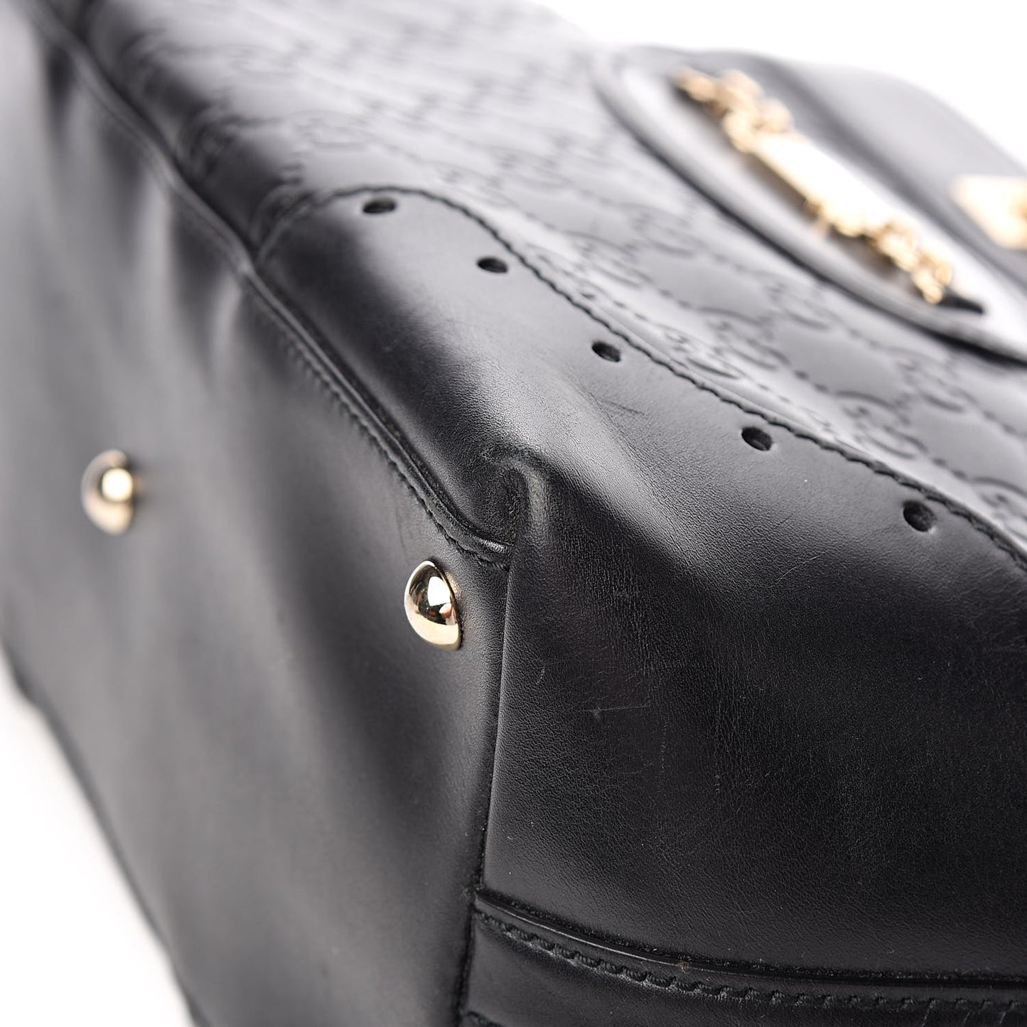 Guccissima Large Punch Tote Black