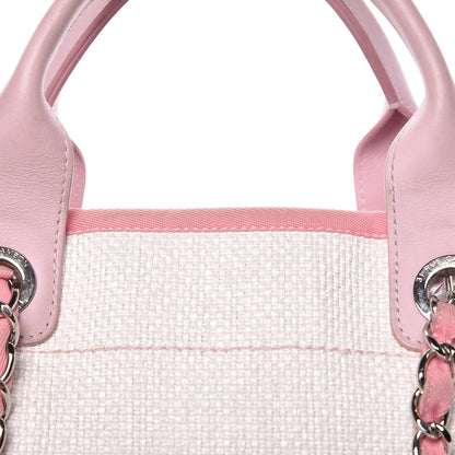 Chanel Woven Straw Raffia Large Deauville Tote Pink 19 of 31