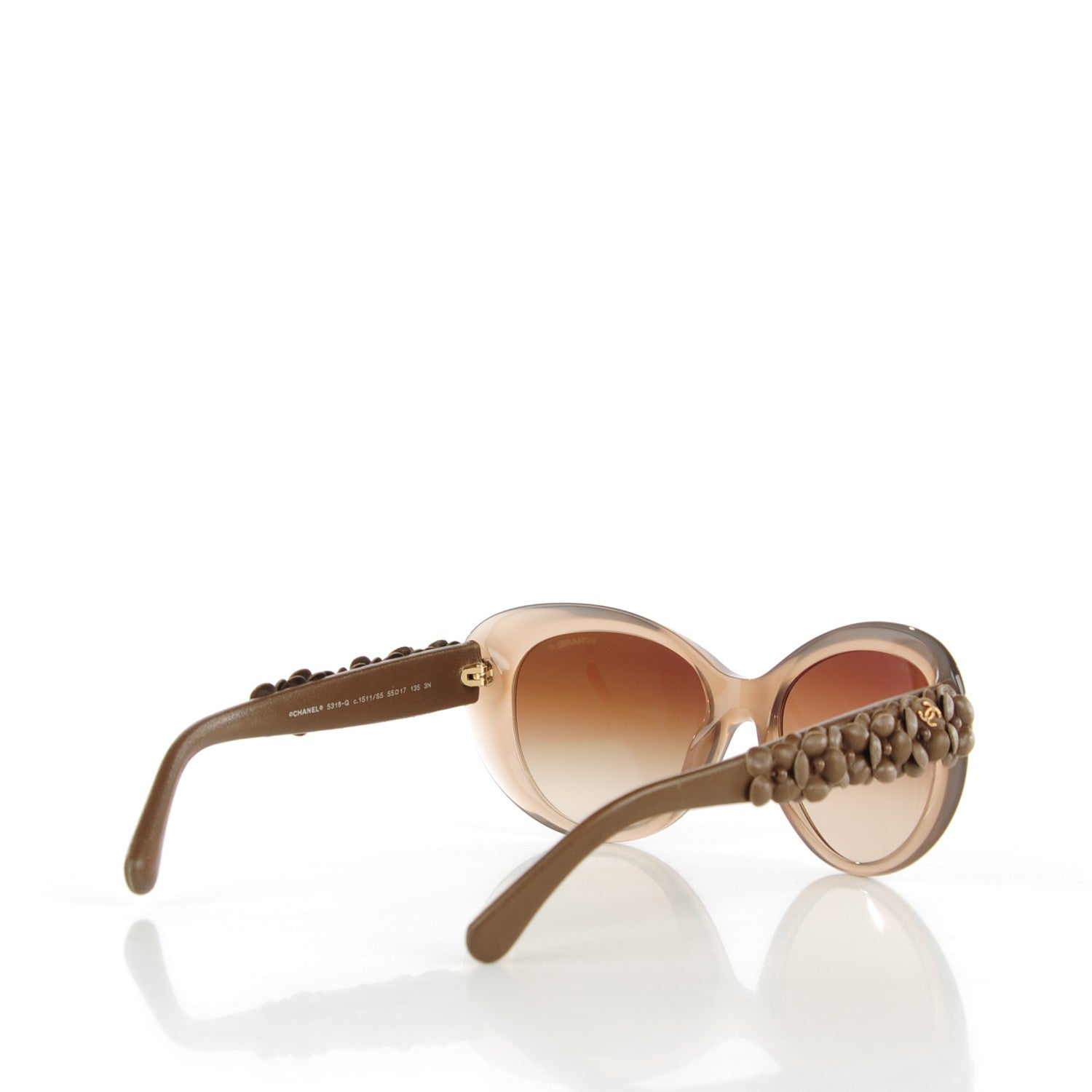 Chanel Lambskin Camellia CC Sunglasses 5318-Q Brown 2 of 6