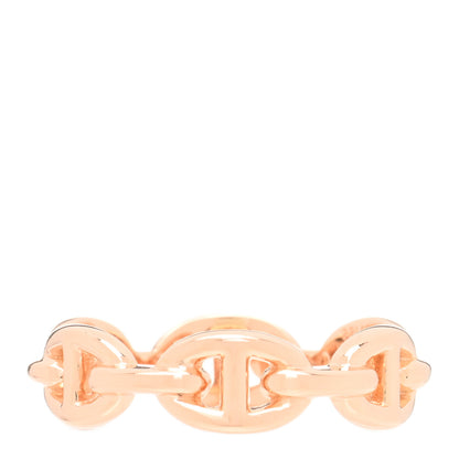 Hermes 18K Rose Gold PM Chaine d'Ancre Enchainee Ring 57 8 1 of 5