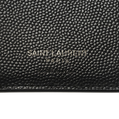 Saint Laurent Grain De Poudre Monogram Bi-Fold Wallet Black 6 of 8
