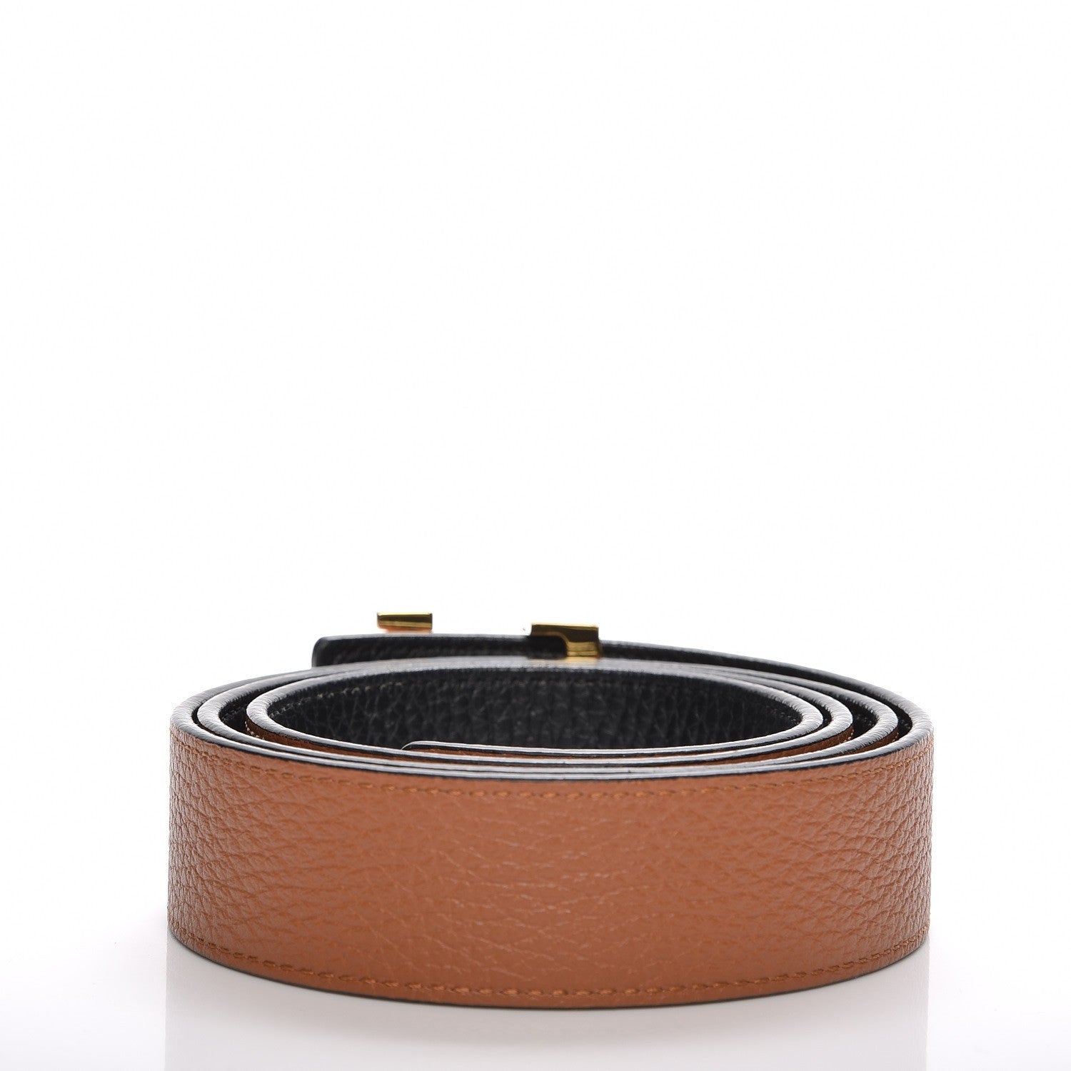 Louis Vuitton Taurillon Calfskin 30mm LV Initiales Reversible Belt 90 36 Black 3 of 7