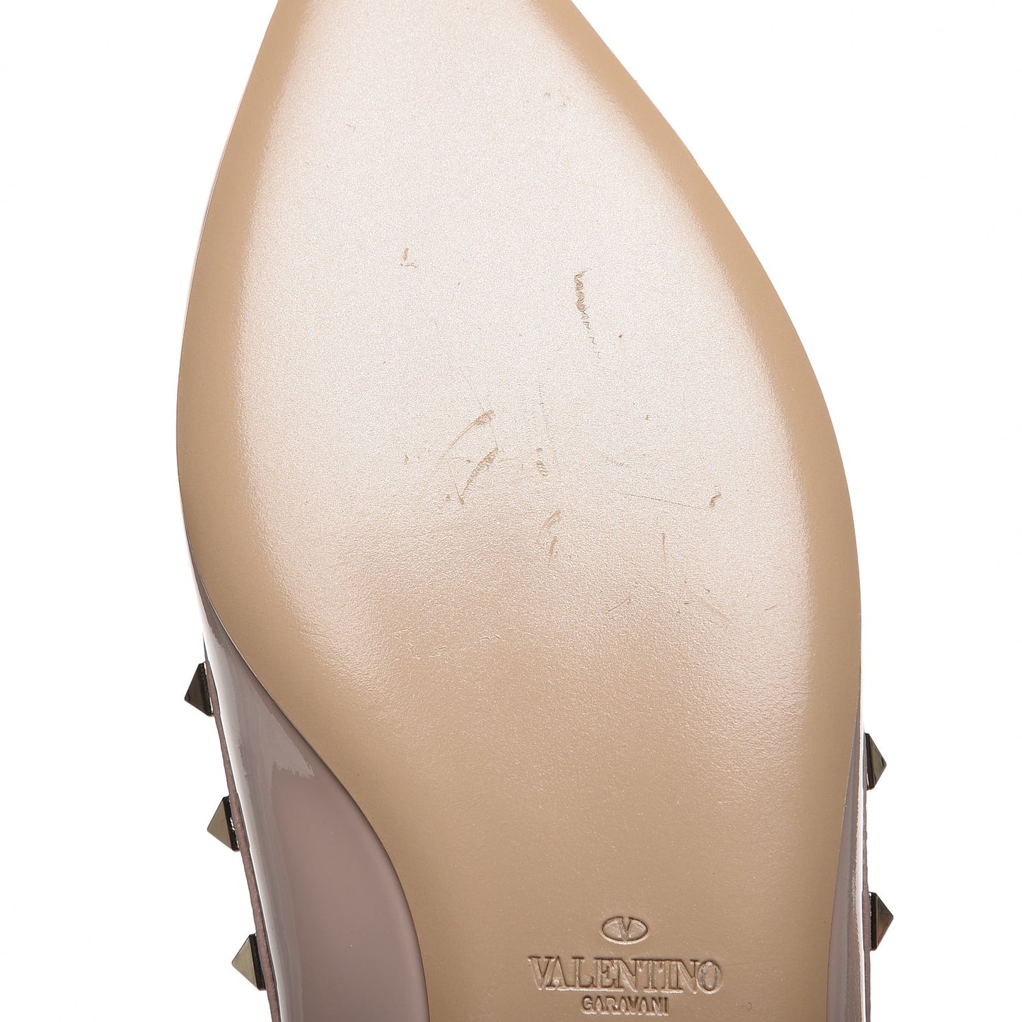 Patent Rockstud Ballerina Flats 40 Poudre