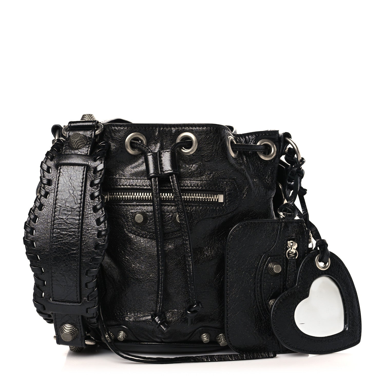Balenciaga Agneau Arena Le Cagole Bucket Bag XS Black 1 of 9