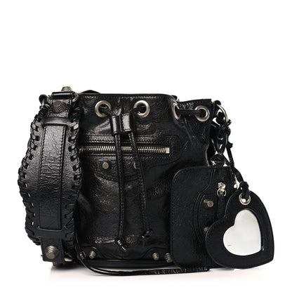 Balenciaga Agneau Arena Le Cagole Bucket Bag XS Black 1 of 9