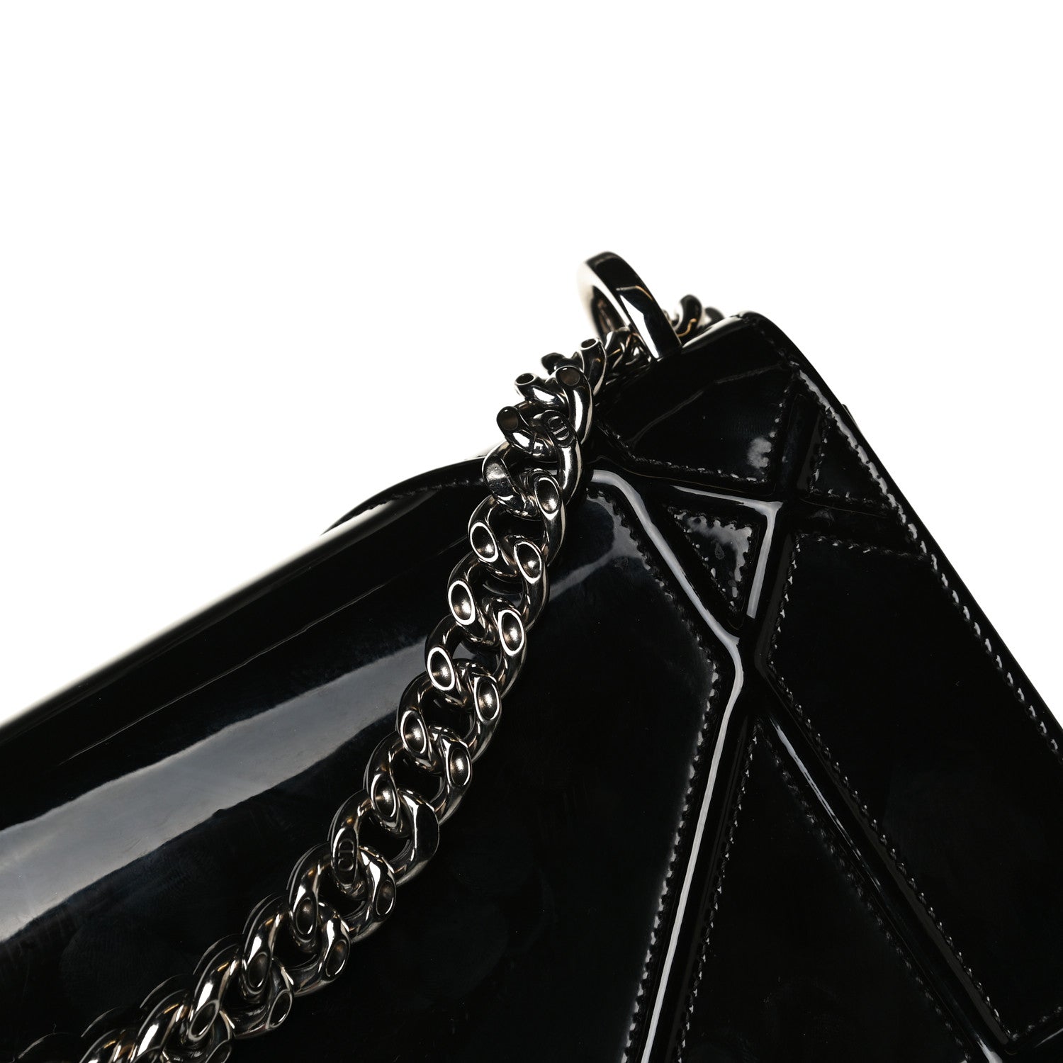 Christian Dior Patent Medium Diorama Flap Bag Black 13 of 13