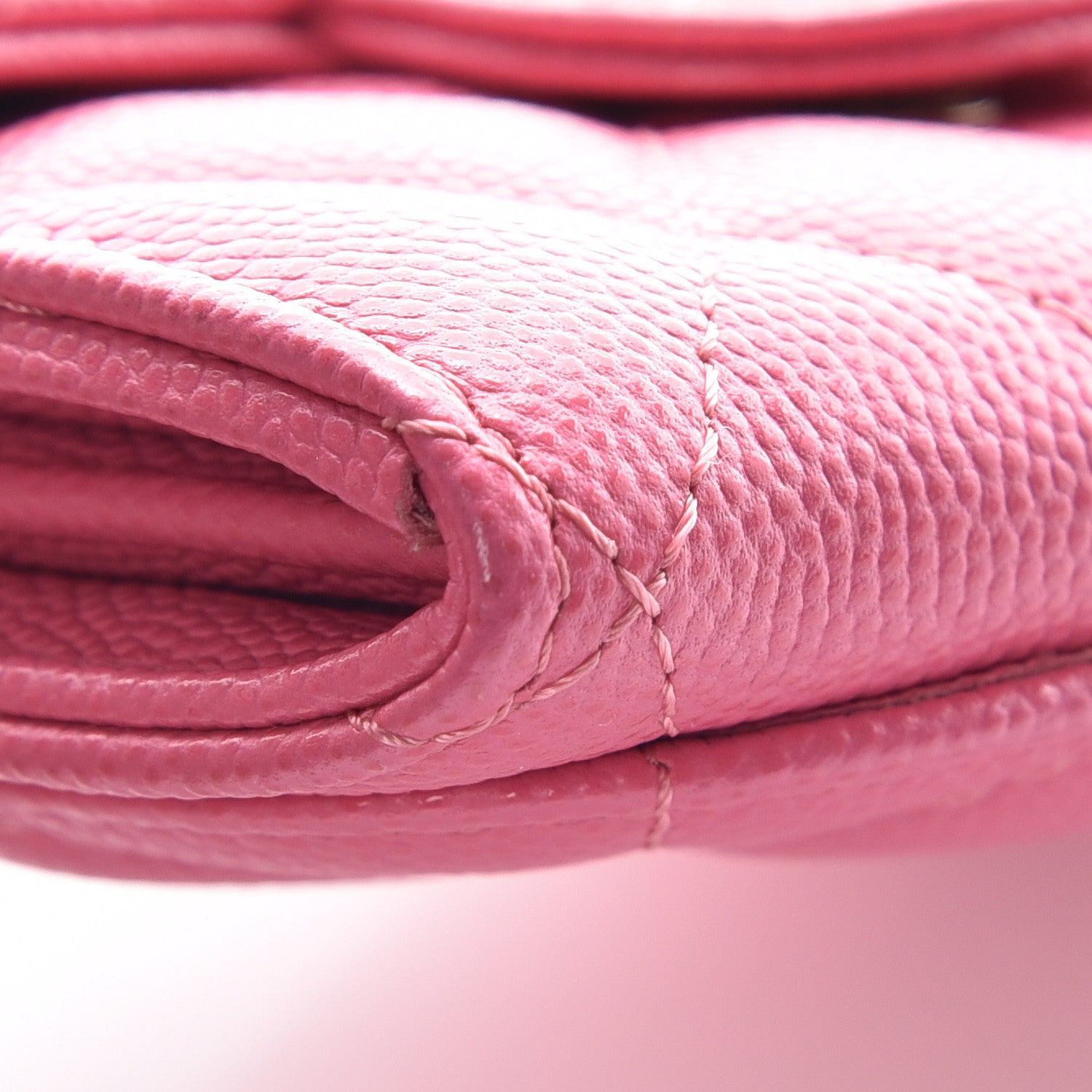 Chanel Caviar Quilted Flap Card Holder Wallet Pink 5 of 11