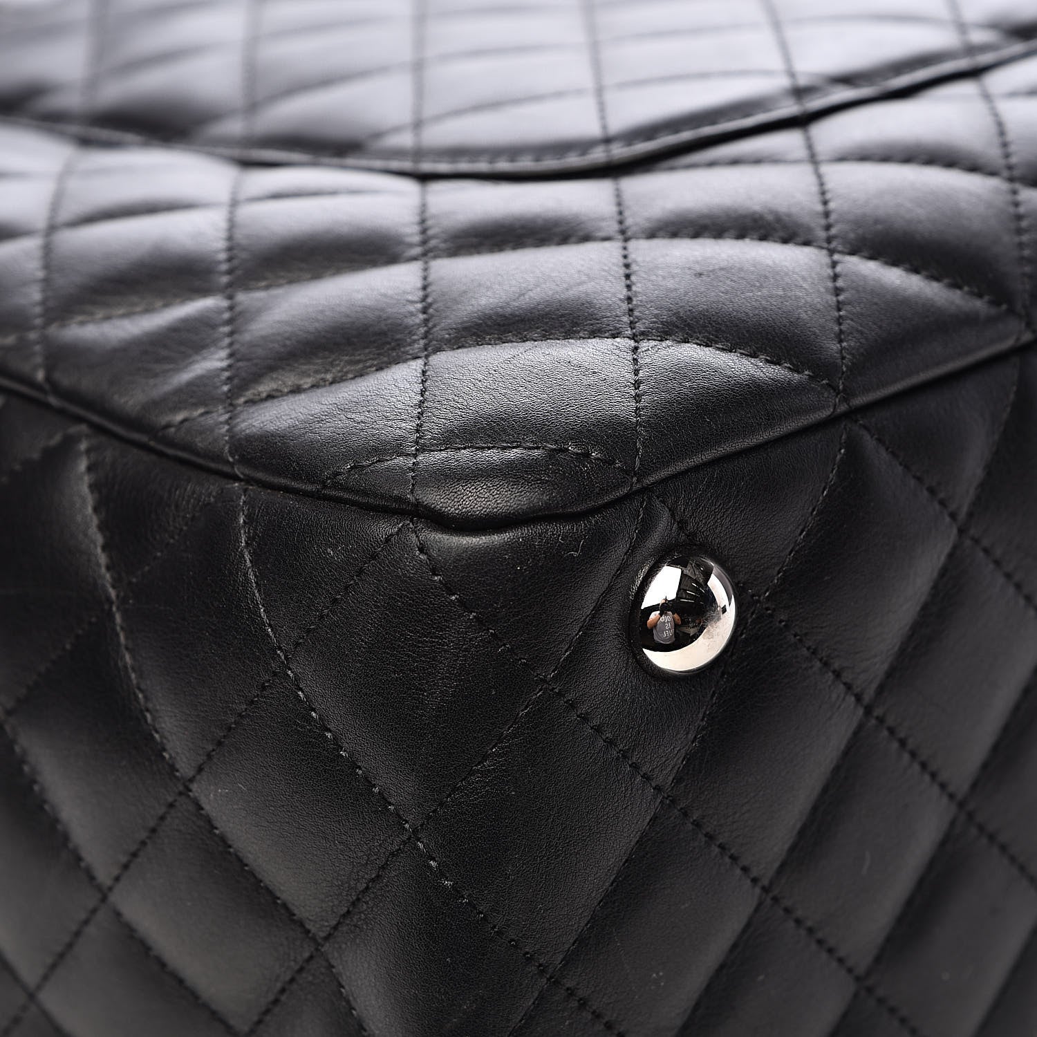 Chanel Calfskin Quilted Large Cambon Bag Black 15 of 18