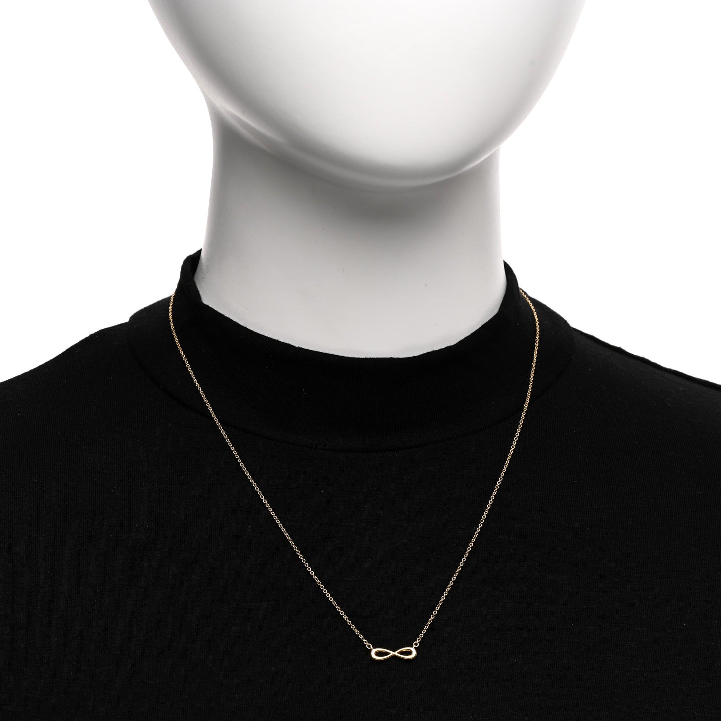18K Yellow Gold Infinity Pendant Necklace