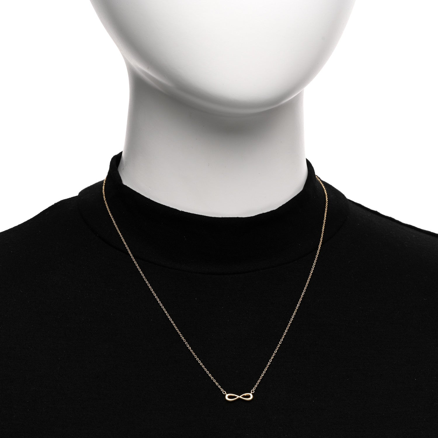 Tiffany 18K Yellow Gold Infinity Pendant Necklace 2 of 4