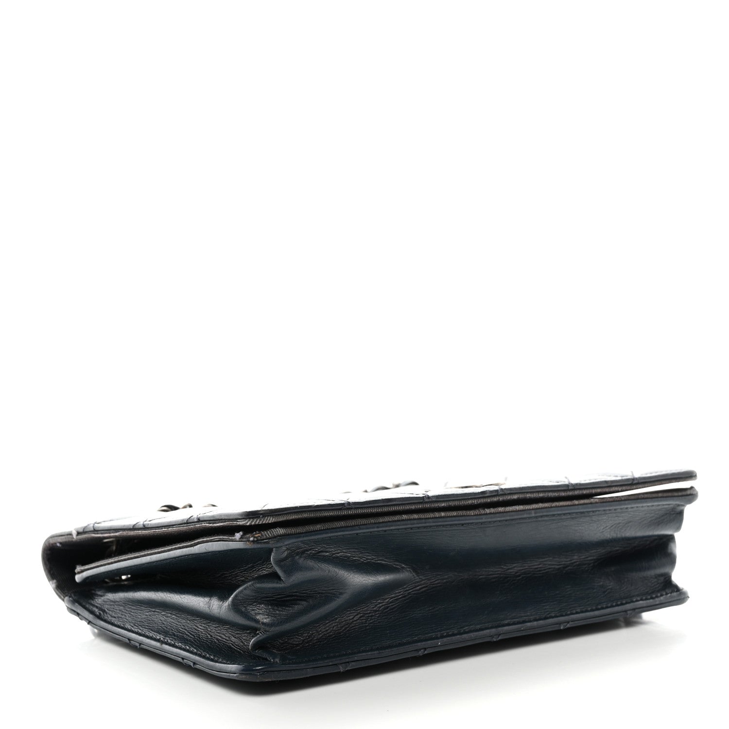 Chanel Calfskin Quilted Ballerine Flap Black Blue 4 of 13