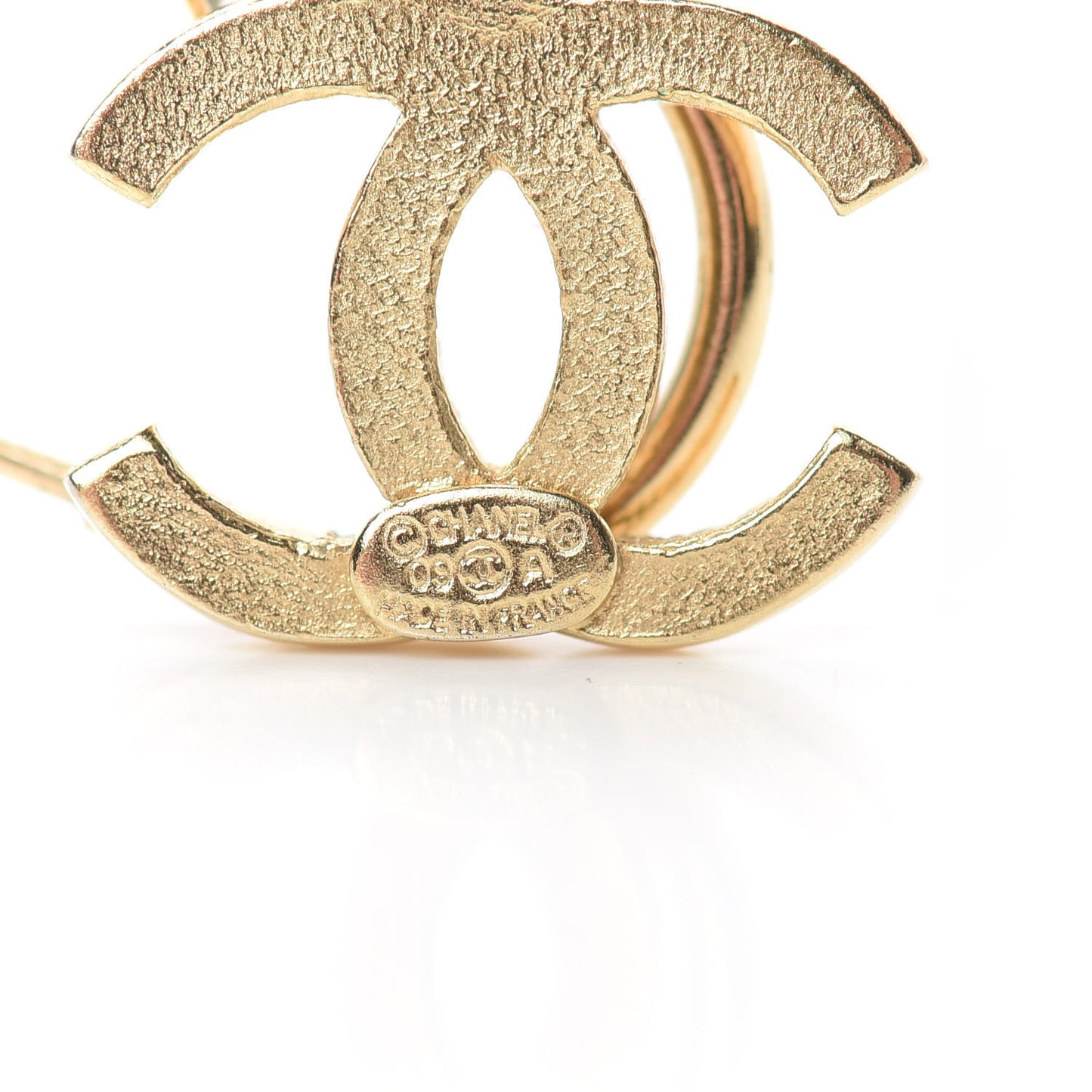 Crystal CC Drop Earrings Gold