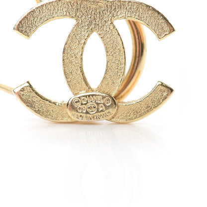 Chanel Crystal CC Drop Earrings Gold 4 of 7