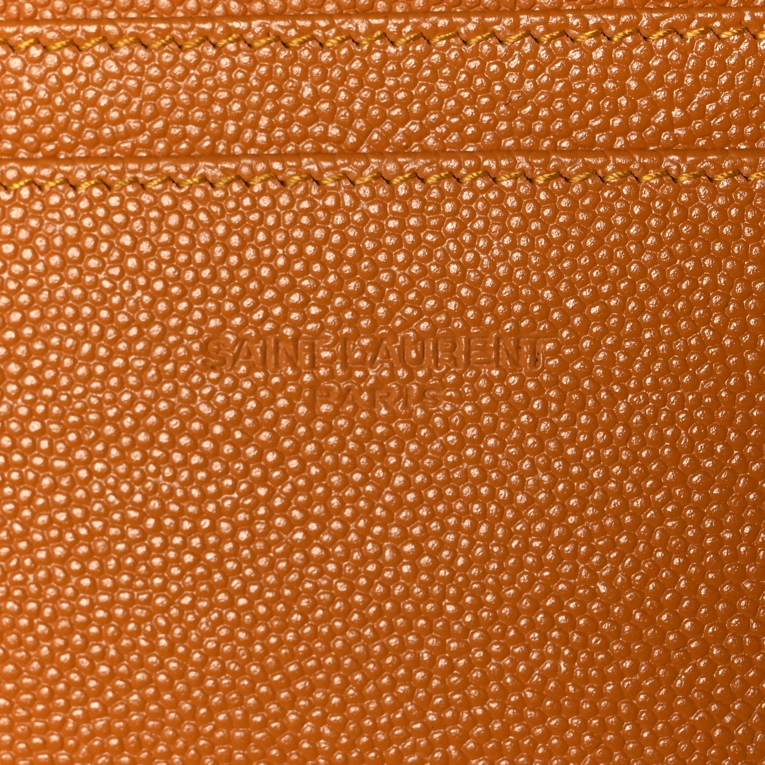 Saint Laurent Grain De Poudre Chevron Monogram Large Bill Pouch Senape Yellow 8 of 10
