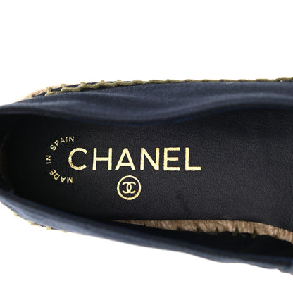 Chanel Fabric Biarritz CC Espadrilles 41 Blue Green 8 of 10