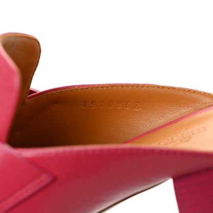 Hermes Goatskin Tuileries Mules 38 Rouge Azalee 8 of 9
