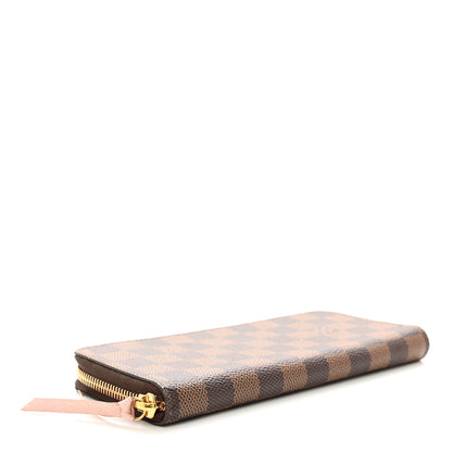Louis Vuitton Damier Ebene Clemence Wallet Rose Ballerine 4 of 6