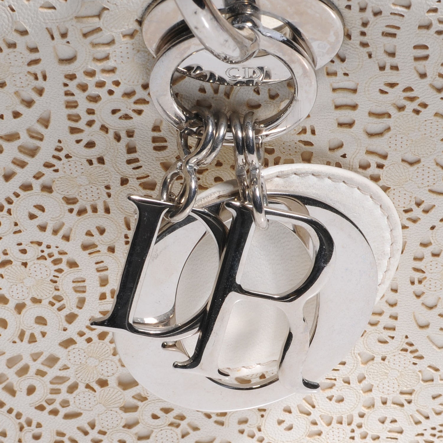 Christian Dior Laced Leather Lady Dior Off White 5 of 8