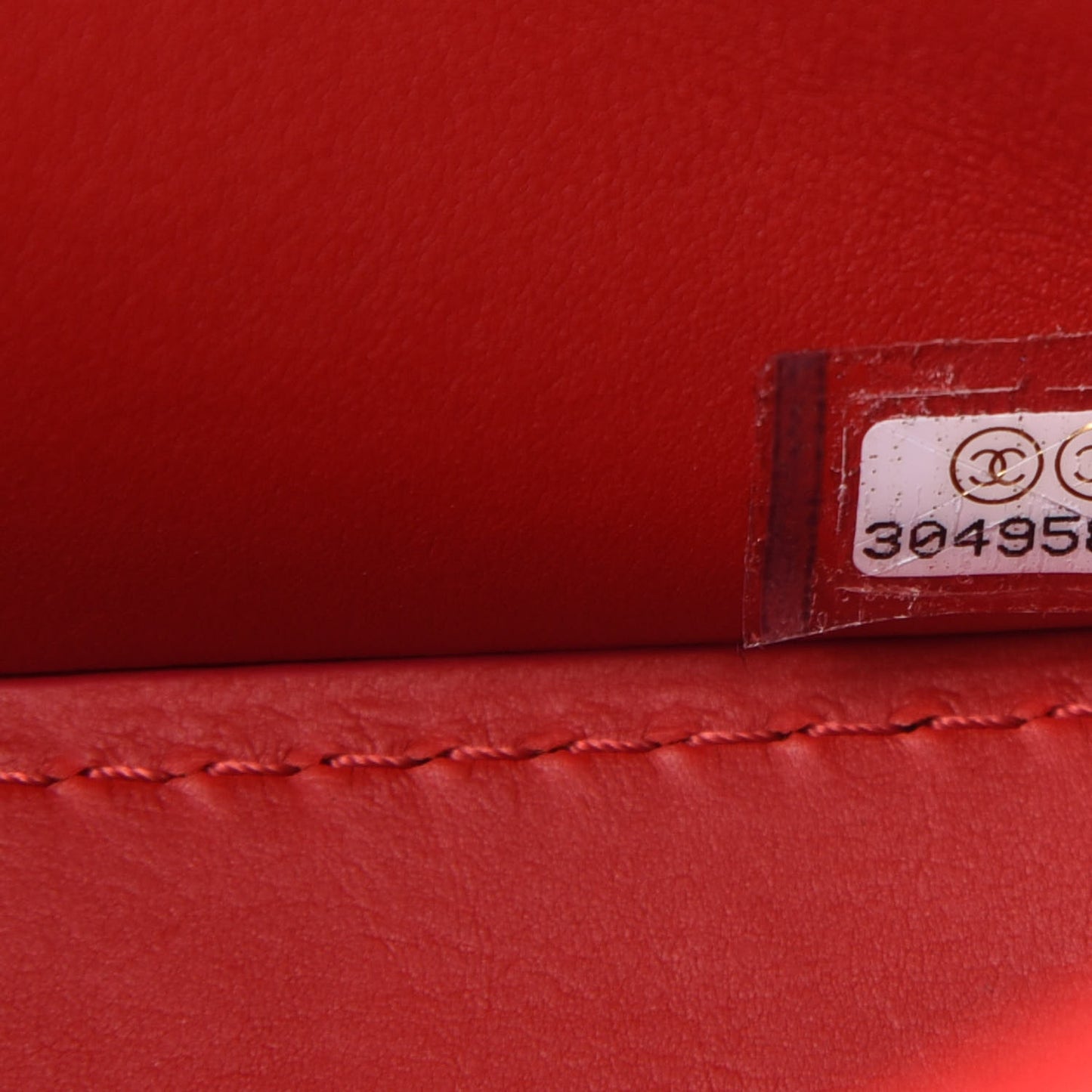 Calfskin Quilted Nailed CC Flap Bag Red