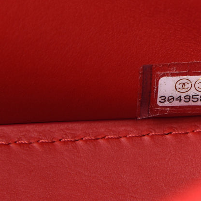 Chanel Calfskin Quilted Nailed CC Flap Bag Red 9 of 12