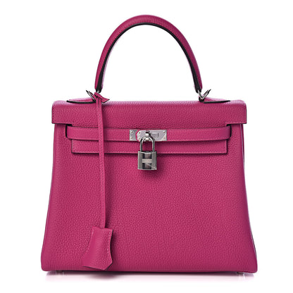 Hermes Togo Kelly Retourne 25 Rose Pourpre 1 of 36