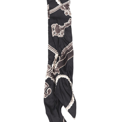 Hermes Silk Les Cles Twilly Black 2 of 4