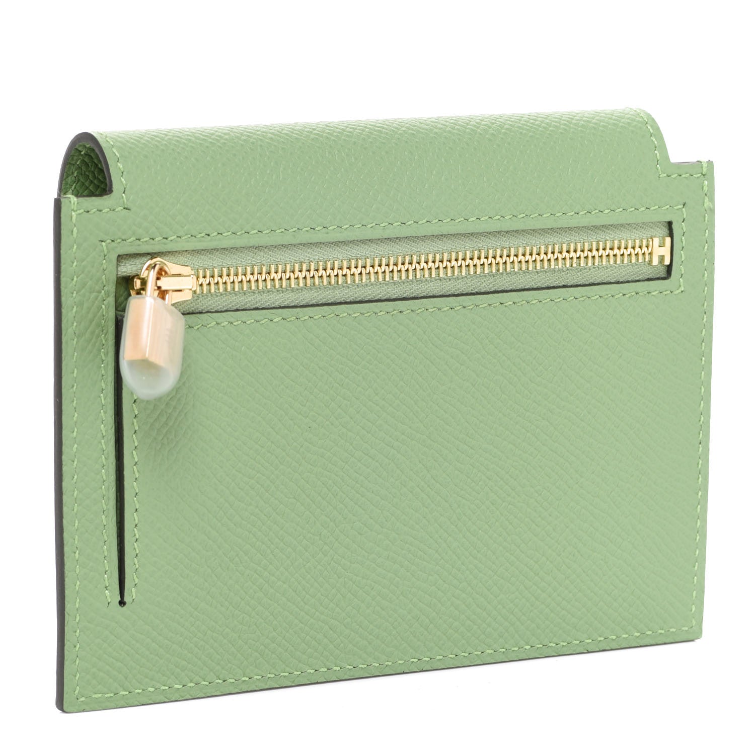 Hermes Epsom Kelly Pocket Compact Wallet Vert Criquet 3 of 8