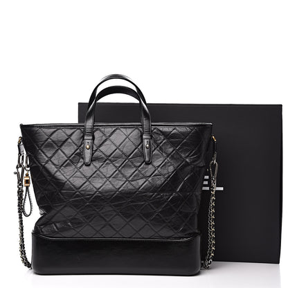 Chanel Calfskin Quilted Large Gabrielle Shopping Tote Black 13 of 13
