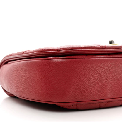 Chanel Caviar Quilted Casual Pocket Messenger Flap Red 9 of 10