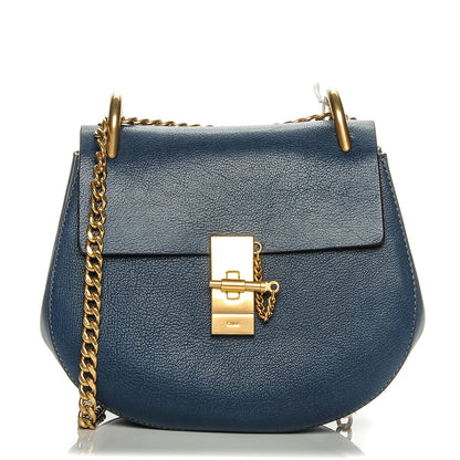 Chloe Goatskin Drew Shoulder Bag Denim Blue 1 of 7