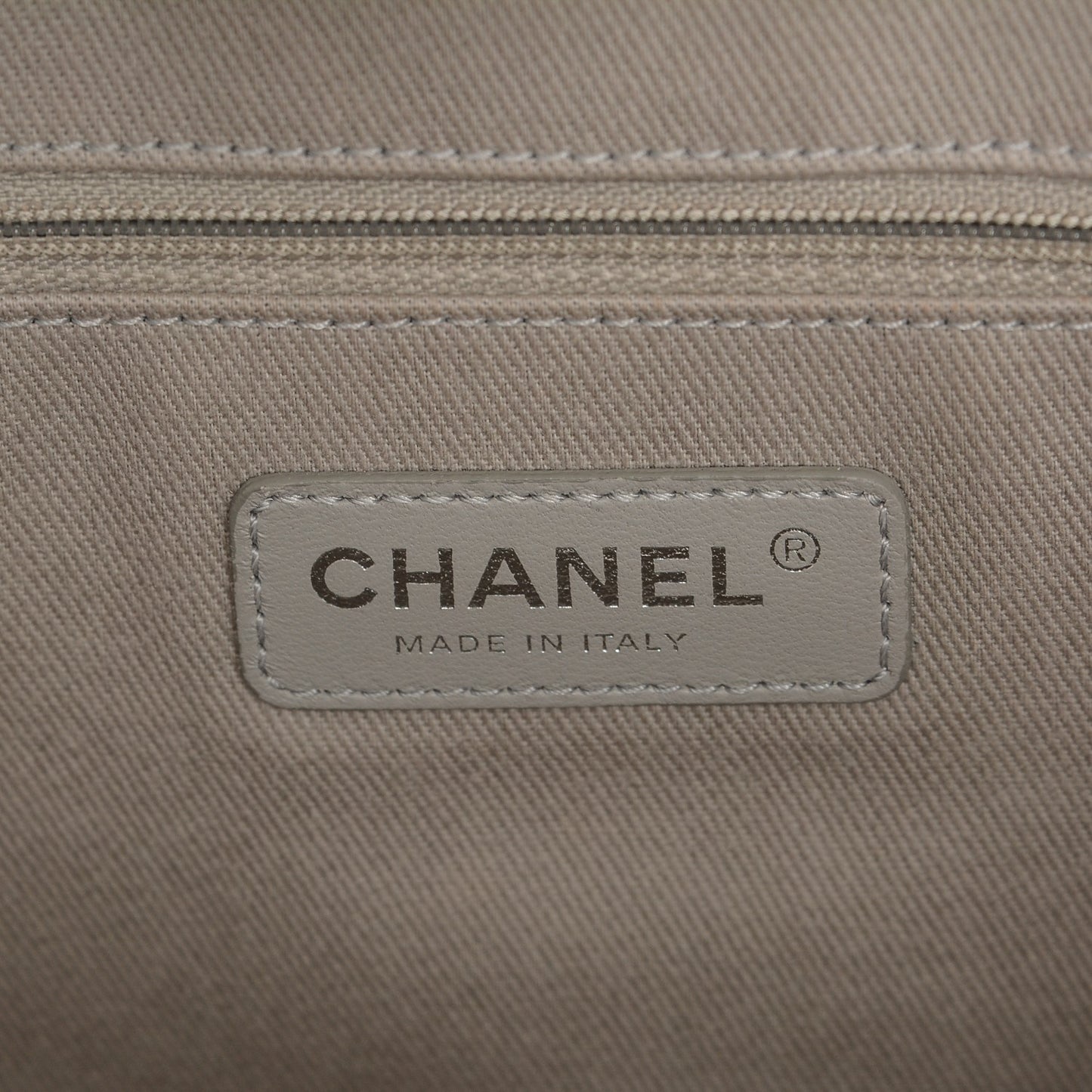 Glazed Calfskin Small Deauville Tote Black