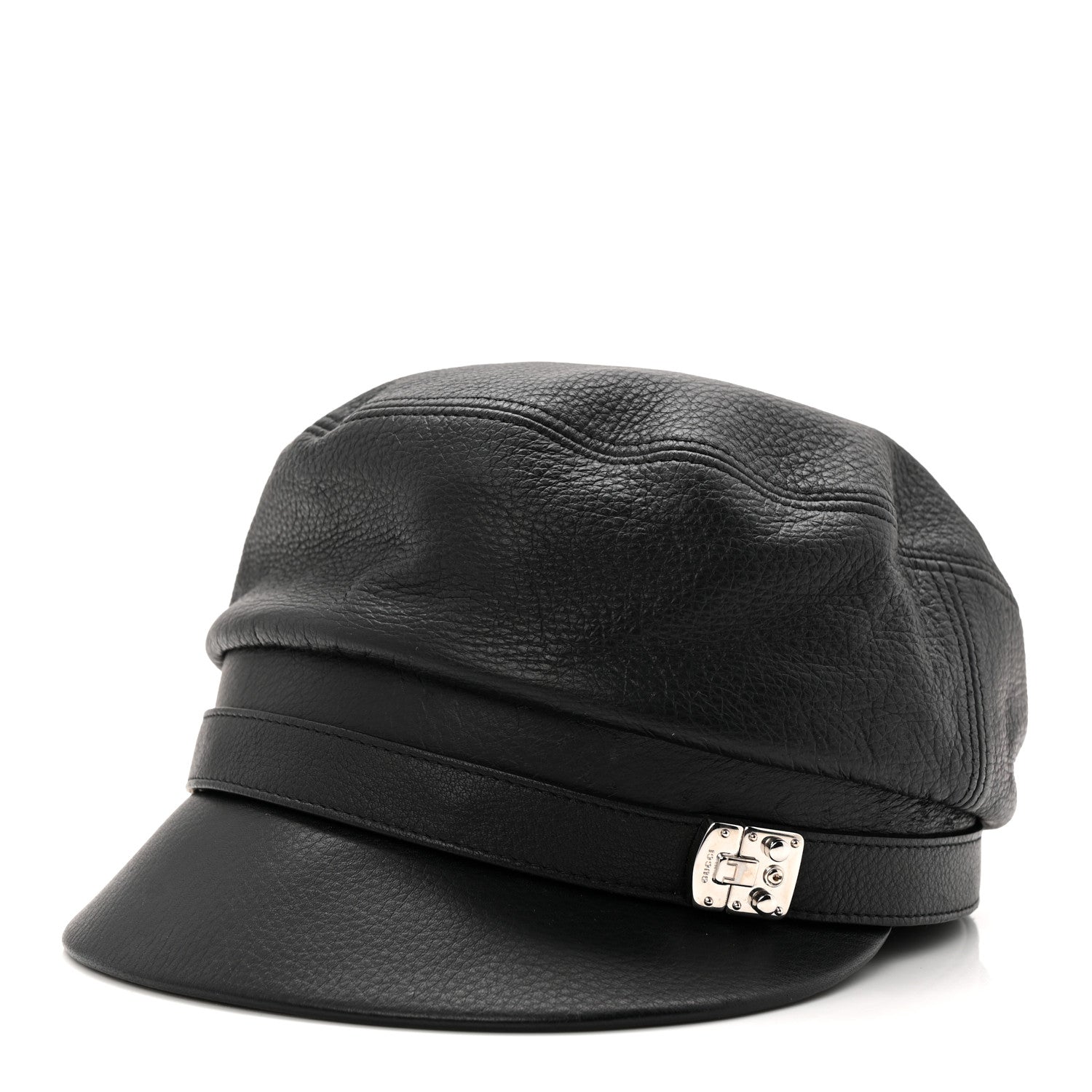 Gucci Calfskin Newsboy Hat S Black 1 of 9
