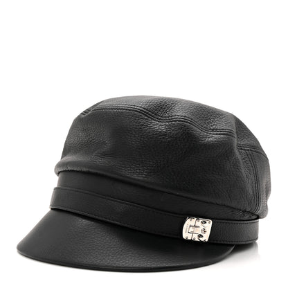 Gucci Calfskin Newsboy Hat S Black 1 of 9