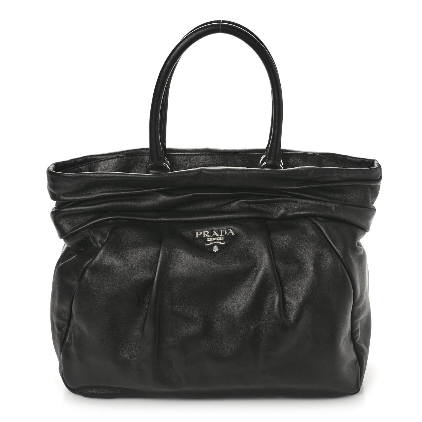 Nappa Frills Tote Black